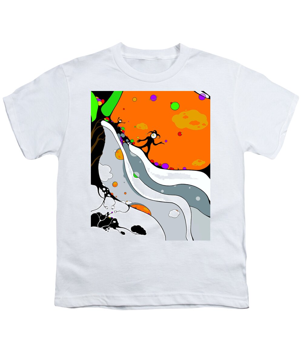 Avatar Youth T-Shirt featuring the drawing Thoughtful Jesters by Craig Tilley