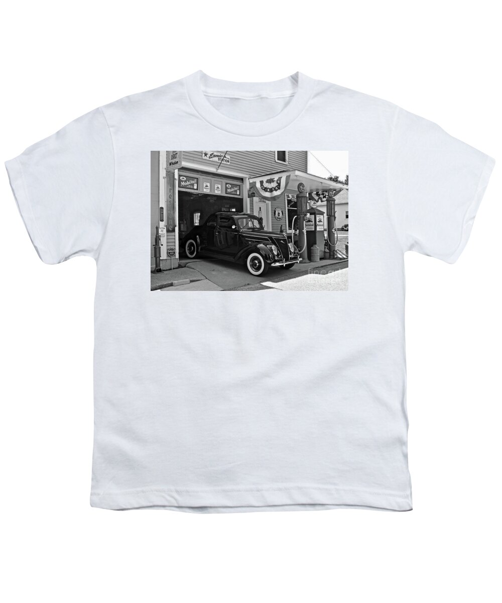 1937 Youth T-Shirt featuring the photograph Tune-up and Wash at Ernie's by Ron Long