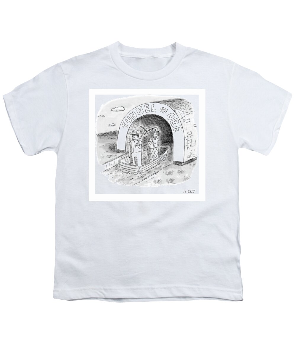 Captionless Youth T-Shirt featuring the drawing Tunnel of Ore by Roz Chast