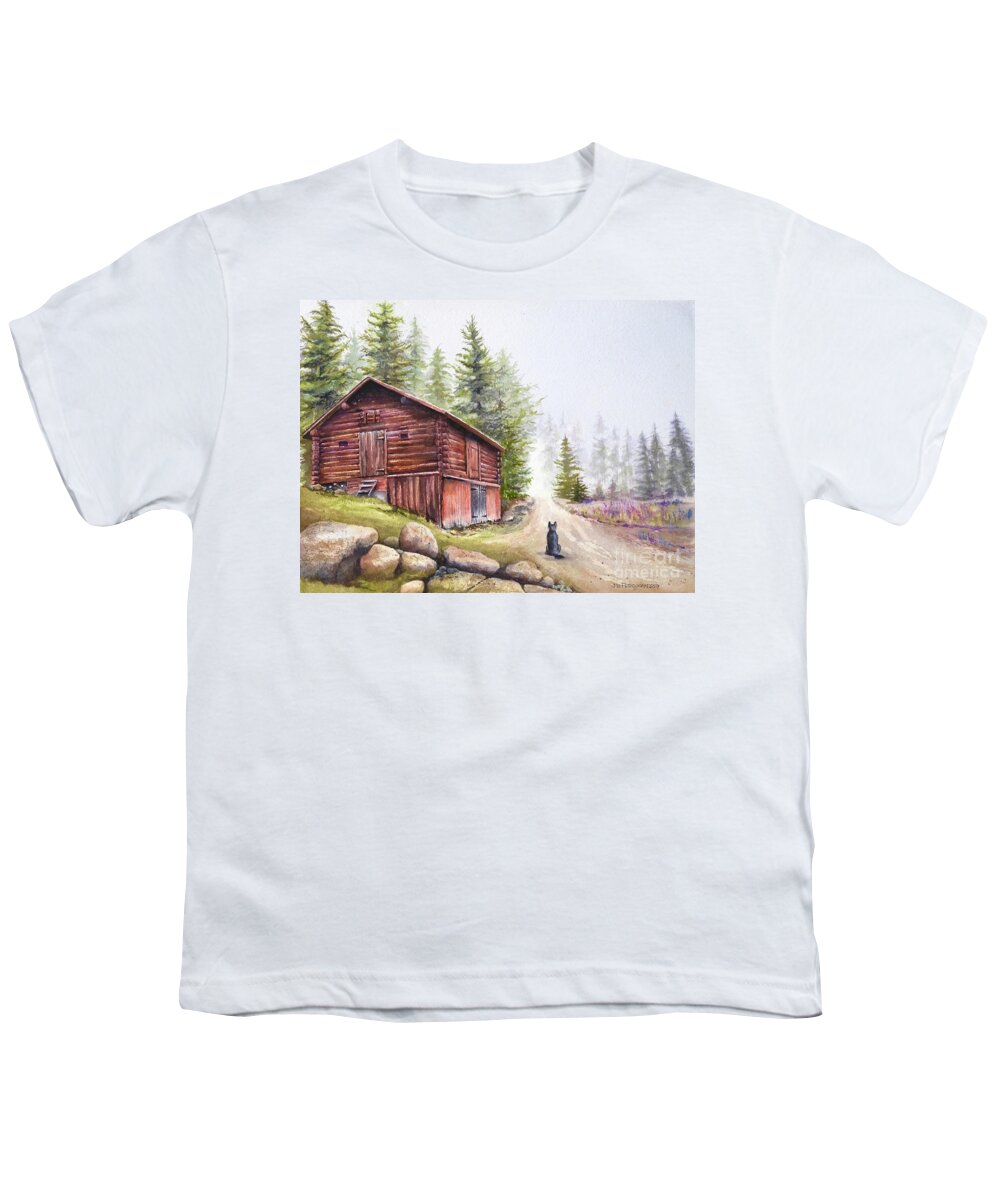 Landscape Youth T-Shirt featuring the painting Watchdog by Jeanette Ferguson