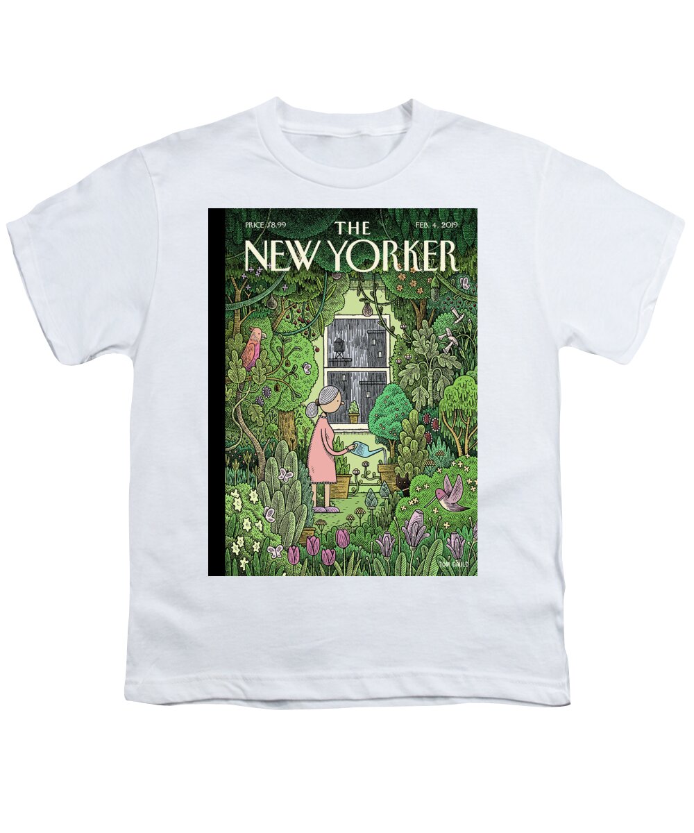 Winter Garden Youth T-Shirt featuring the painting Winter Garden by Tom Gauld