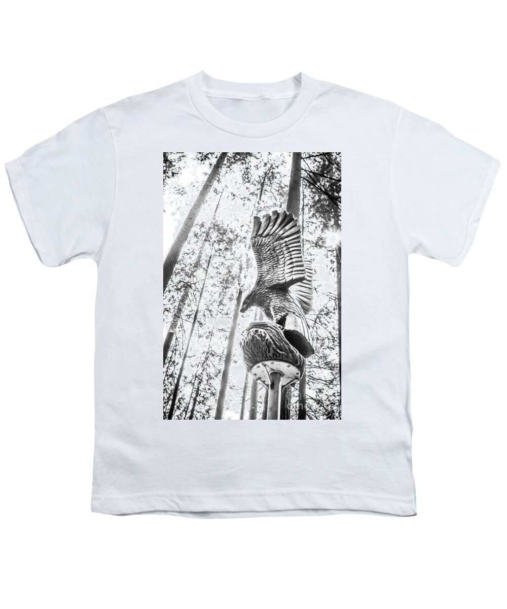 Woods Youth T-Shirt featuring the photograph Wooden Guard by Fei A