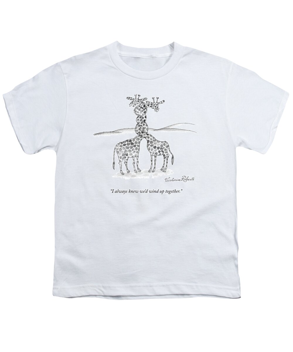 Cctk Youth T-Shirt featuring the drawing Wound Up Together by Victoria Roberts