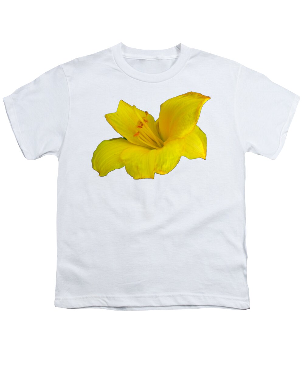Yellow Youth T-Shirt featuring the photograph Yellow Lily Flower Photograph Best for Shirts by Delynn Addams