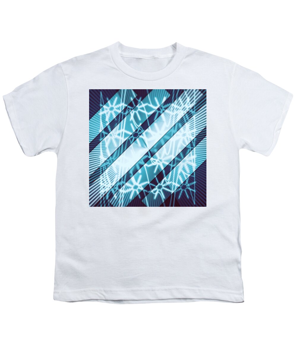 Abstract Youth T-Shirt featuring the digital art Pattern 46 by Marko Sabotin