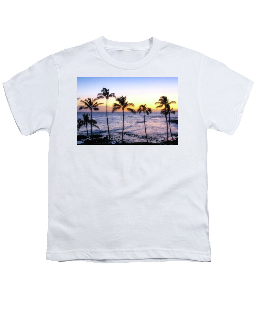 Hawaii Youth T-Shirt featuring the photograph Poipu Palms by Robert Carter