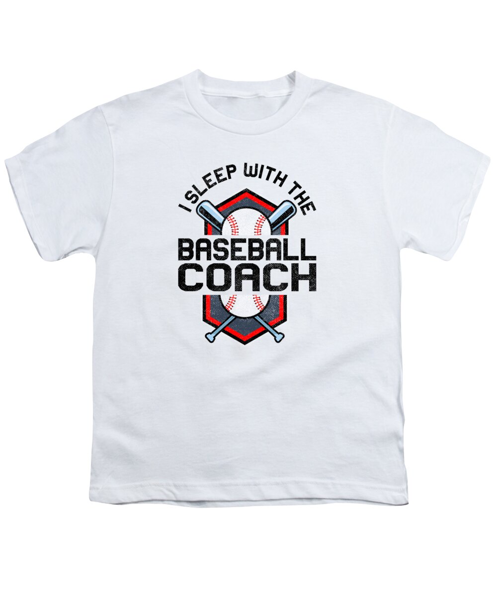 Baseball Coach Wife Youth T-Shirt featuring the digital art Baseball Coach Wife Professional Mom Instructor #16 by Toms Tee Store