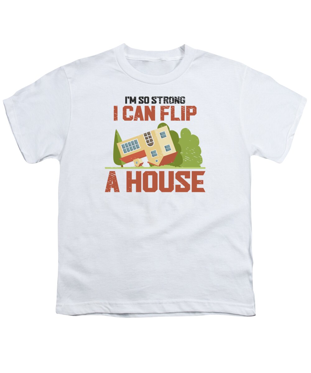 Real Estate Agent Youth T-Shirt featuring the digital art Real Estate Agent House Flipping Landlord #3 by Toms Tee Store