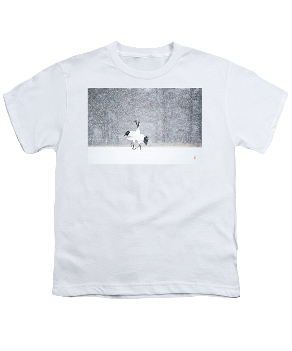 Snow Youth T-Shirt featuring the photograph Tancho in snow #3 by Yoshiki Nakamura