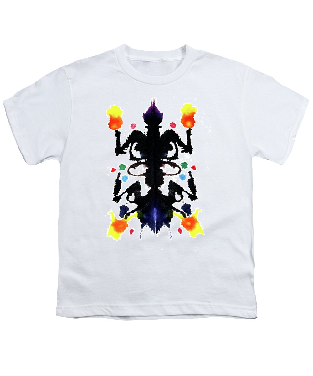 Ink Blot Youth T-Shirt featuring the painting 303 Holistic by Stephenie Zagorski