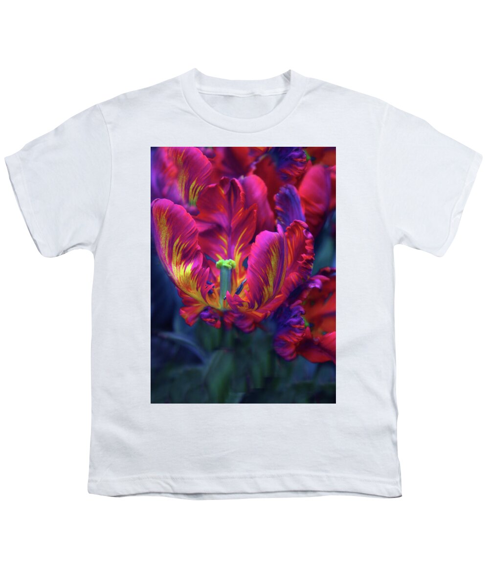 Tulips Youth T-Shirt featuring the photograph Rapturous Rococo by Jessica Jenney