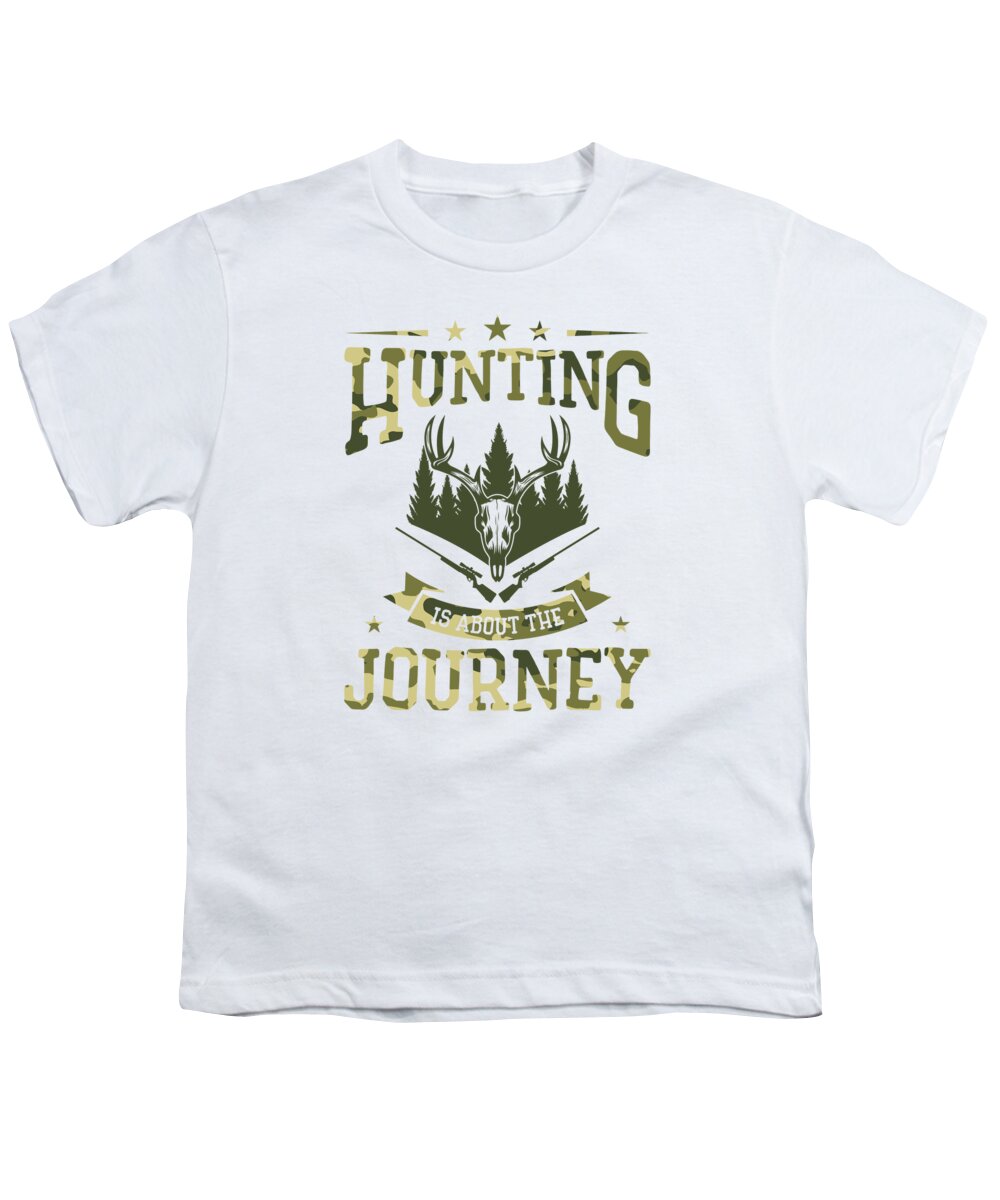 Deer Hunting Youth T-Shirt featuring the digital art Deer Hunting Wild Animal Hunting Season Shooting Sport #4 by Toms Tee Store