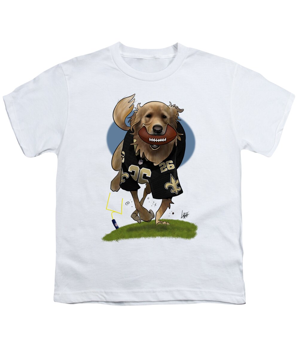 5995 Youth T-Shirt featuring the drawing 5995 Zurek by Canine Caricatures By John LaFree