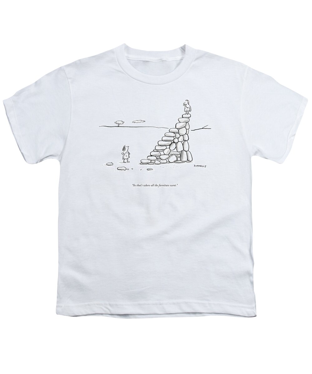 Cctk Youth T-Shirt featuring the drawing All The Furniture by Liza Donnelly
