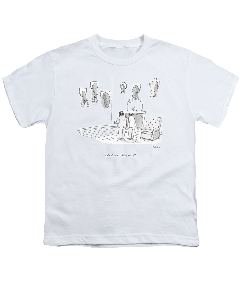 A22911 Youth T-Shirt featuring the drawing All The Taxidermy by Zachary Kanin