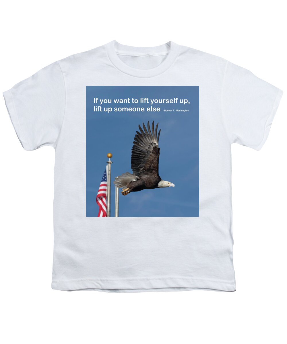 American Eagle Youth T-Shirt featuring the digital art American Pandemic by Rick Mosher