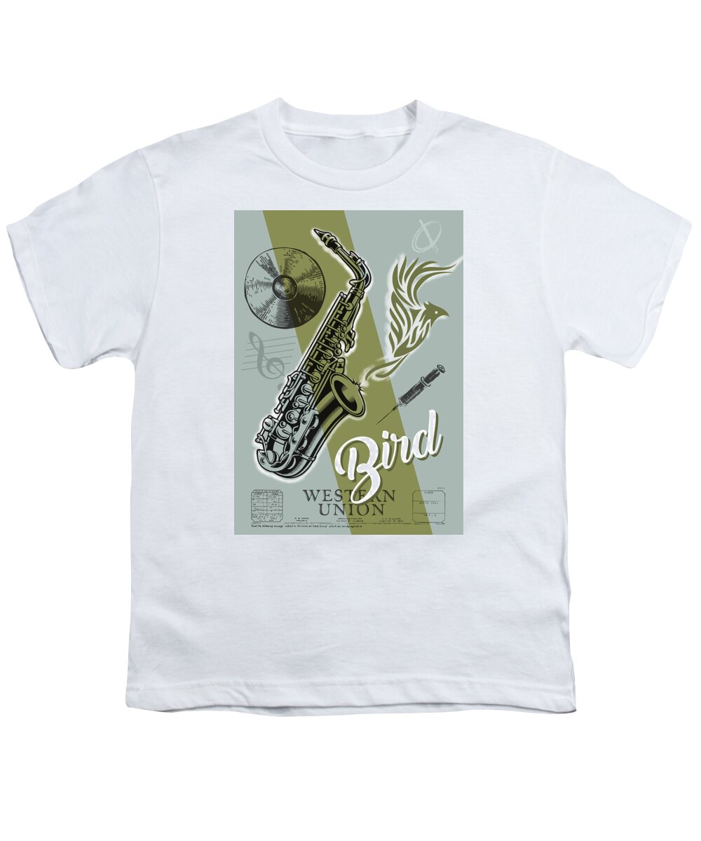 Movie Poster Youth T-Shirt featuring the digital art Bird - Alternative Movie Poster by Movie Poster Boy