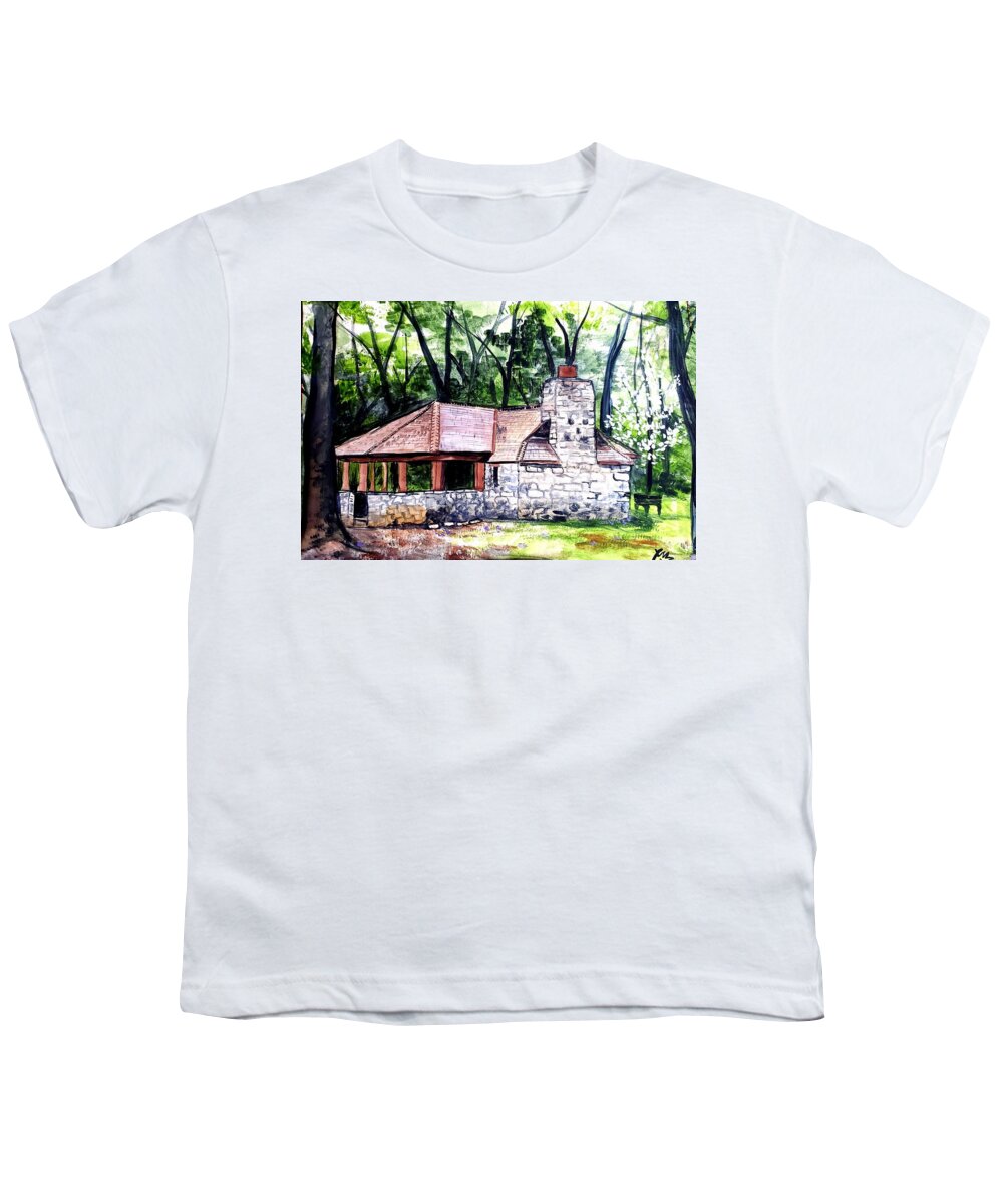 Babler Youth T-Shirt featuring the painting Babler in May by Alexandria Weaselwise Busen