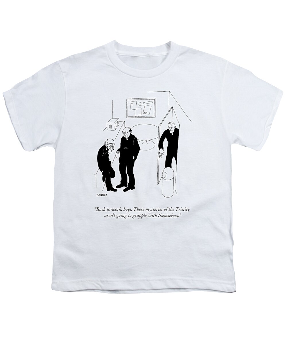 “back To Work Youth T-Shirt featuring the drawing Back To Work, Boys by Dan Roe