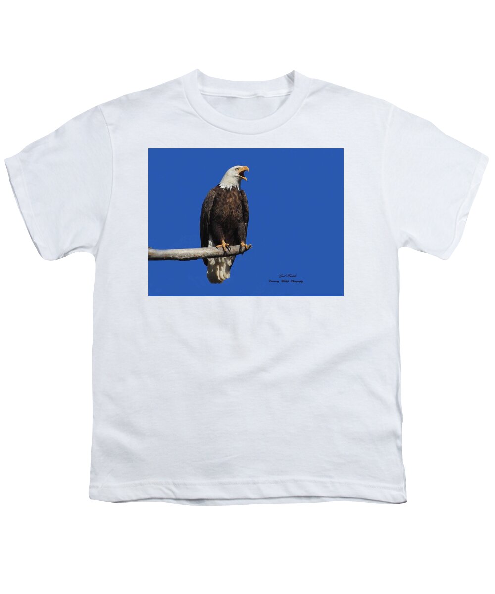 Bald Eagle Youth T-Shirt featuring the photograph Bald Eagle -R12 by Gail Huddle