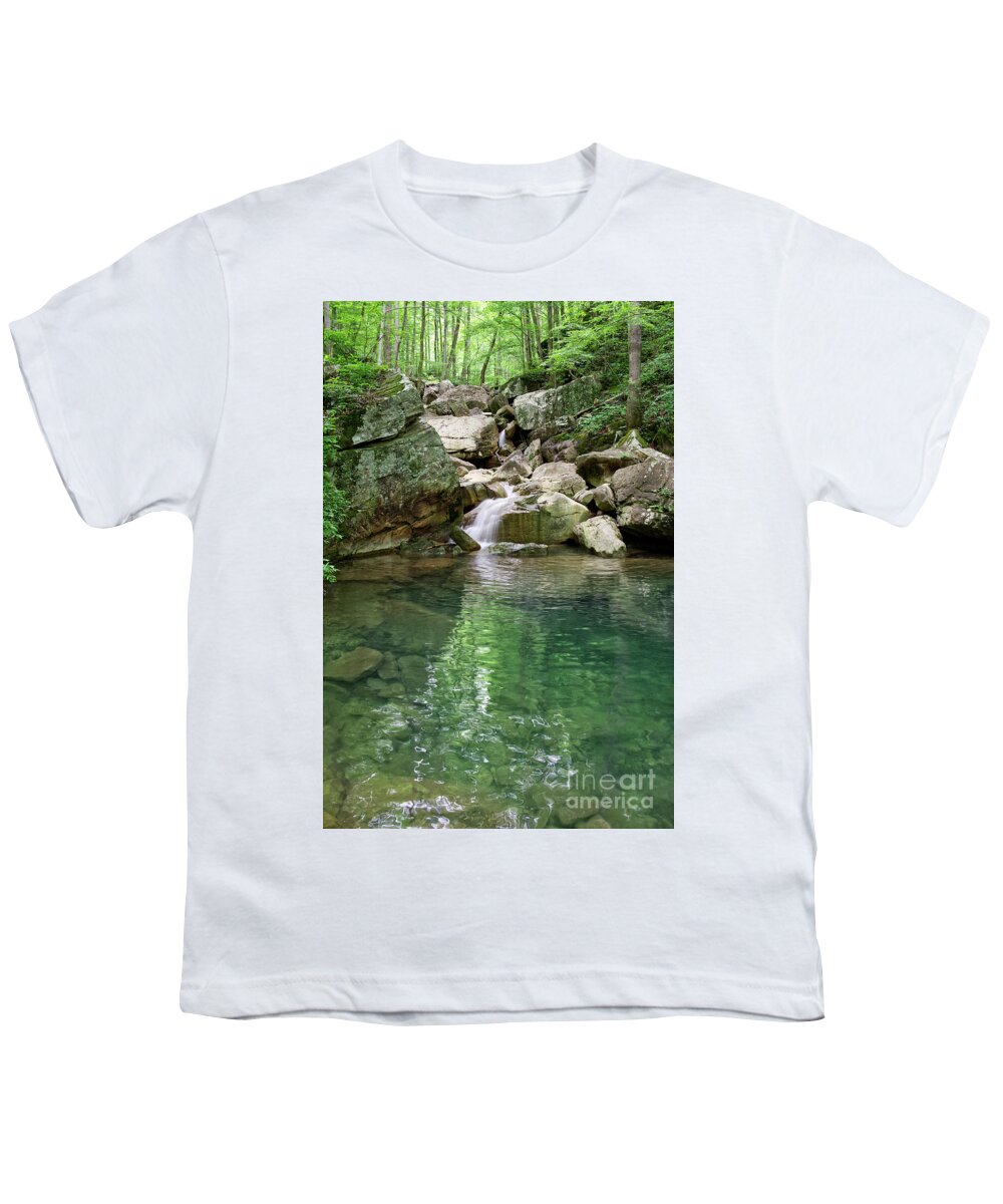 Big Laurel Falls Youth T-Shirt featuring the photograph Big Laurel Creek 2 by Phil Perkins