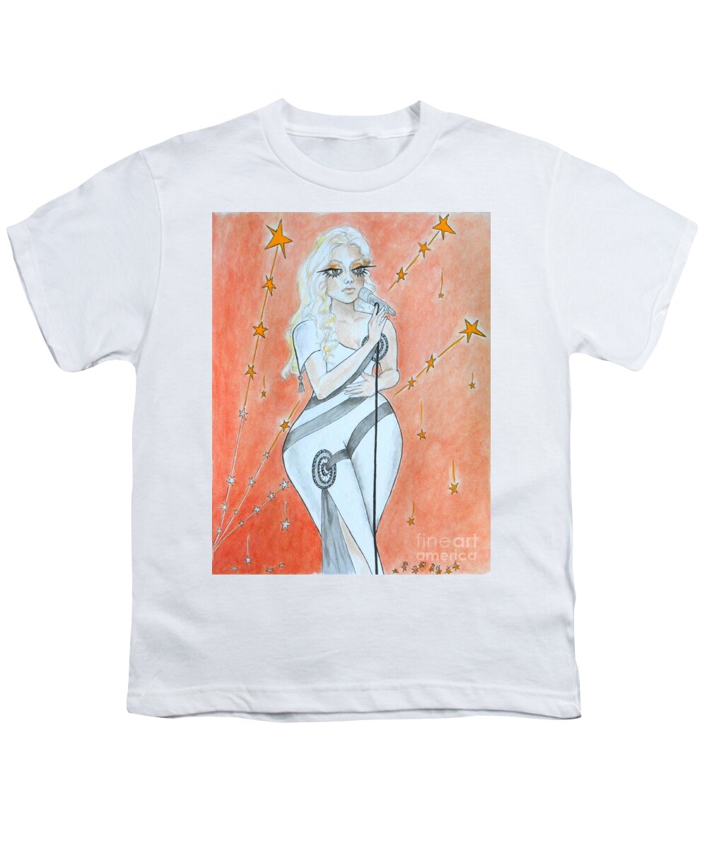 Blond Youth T-Shirt featuring the painting Blond Bombshell No. 1 by Jayne Somogy