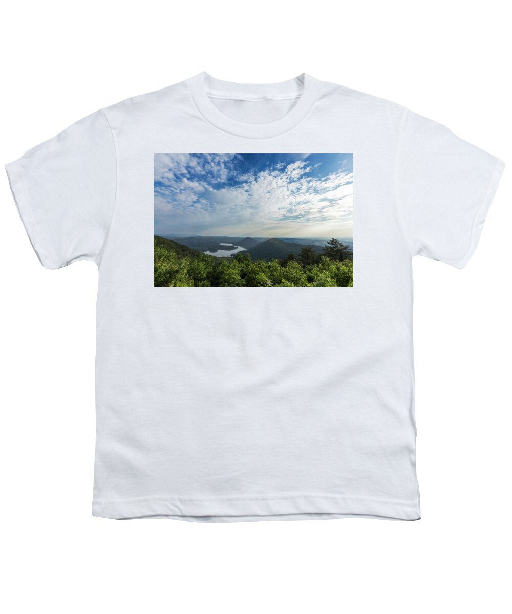 Benton Youth T-Shirt featuring the photograph Blues and Greens of the Smoky Blue Ridge Mountains by Debra and Dave Vanderlaan