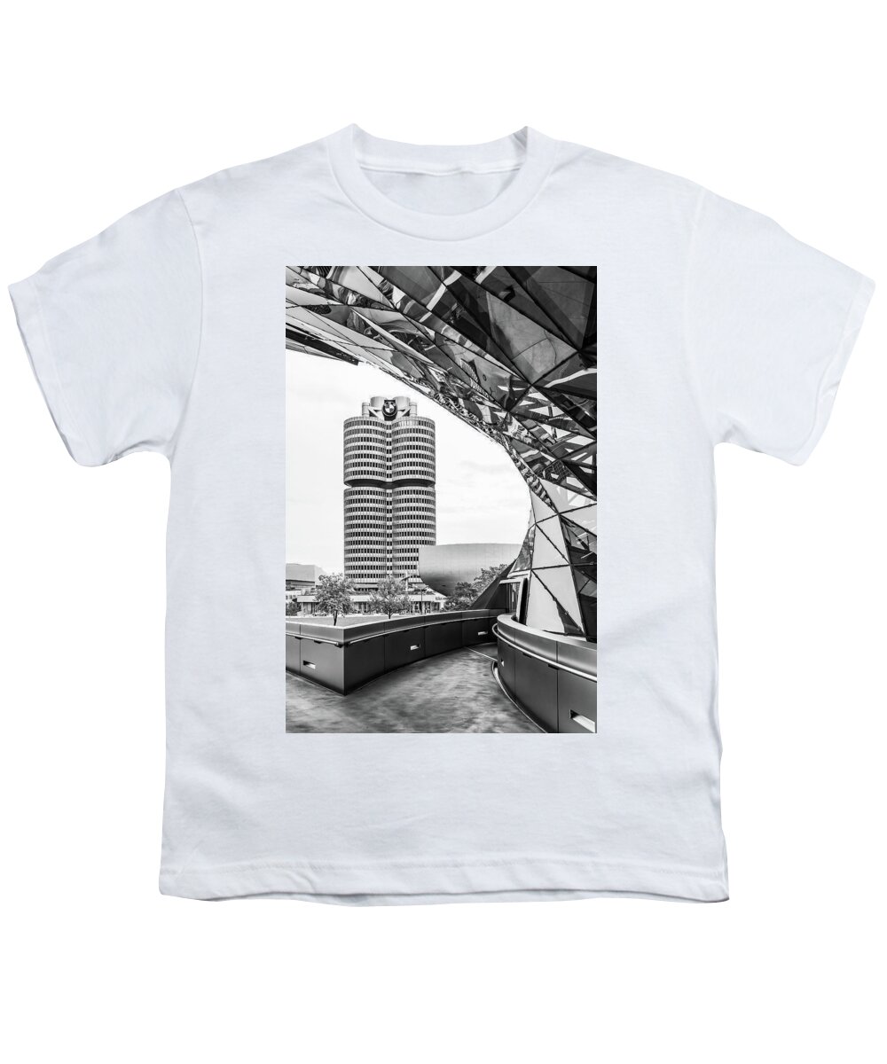 Bmw Youth T-Shirt featuring the photograph BMW Headquarters by Elvira Peretsman
