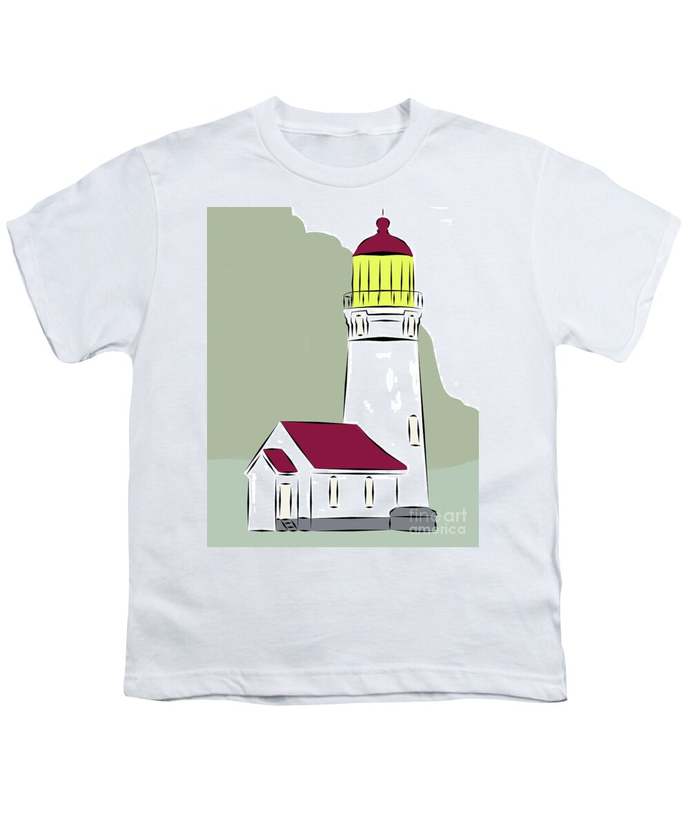 Cape-blanco Youth T-Shirt featuring the digital art Cape Blanco by Kirt Tisdale