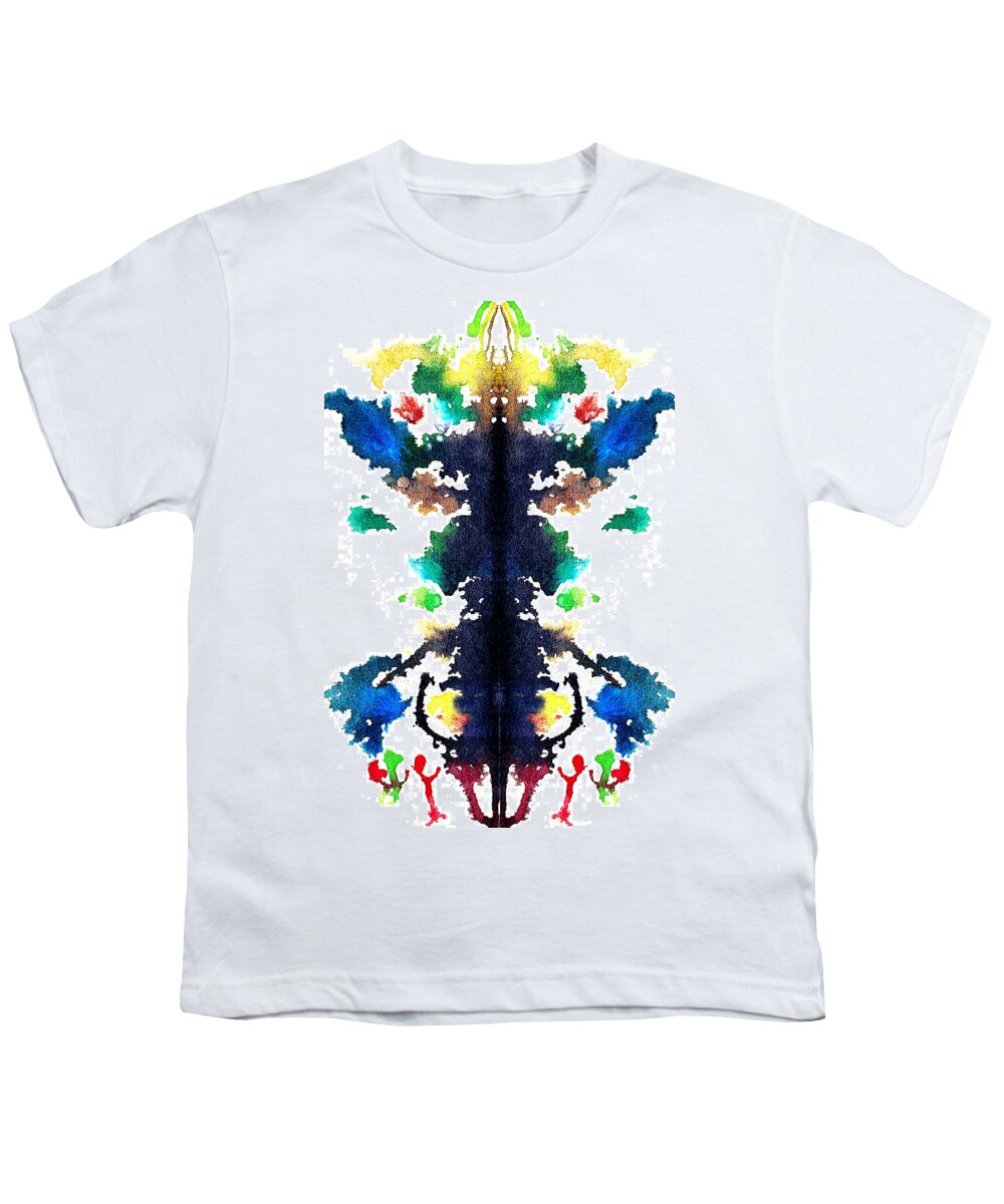 Ink Blot Youth T-Shirt featuring the painting Caring Celebration by Stephenie Zagorski