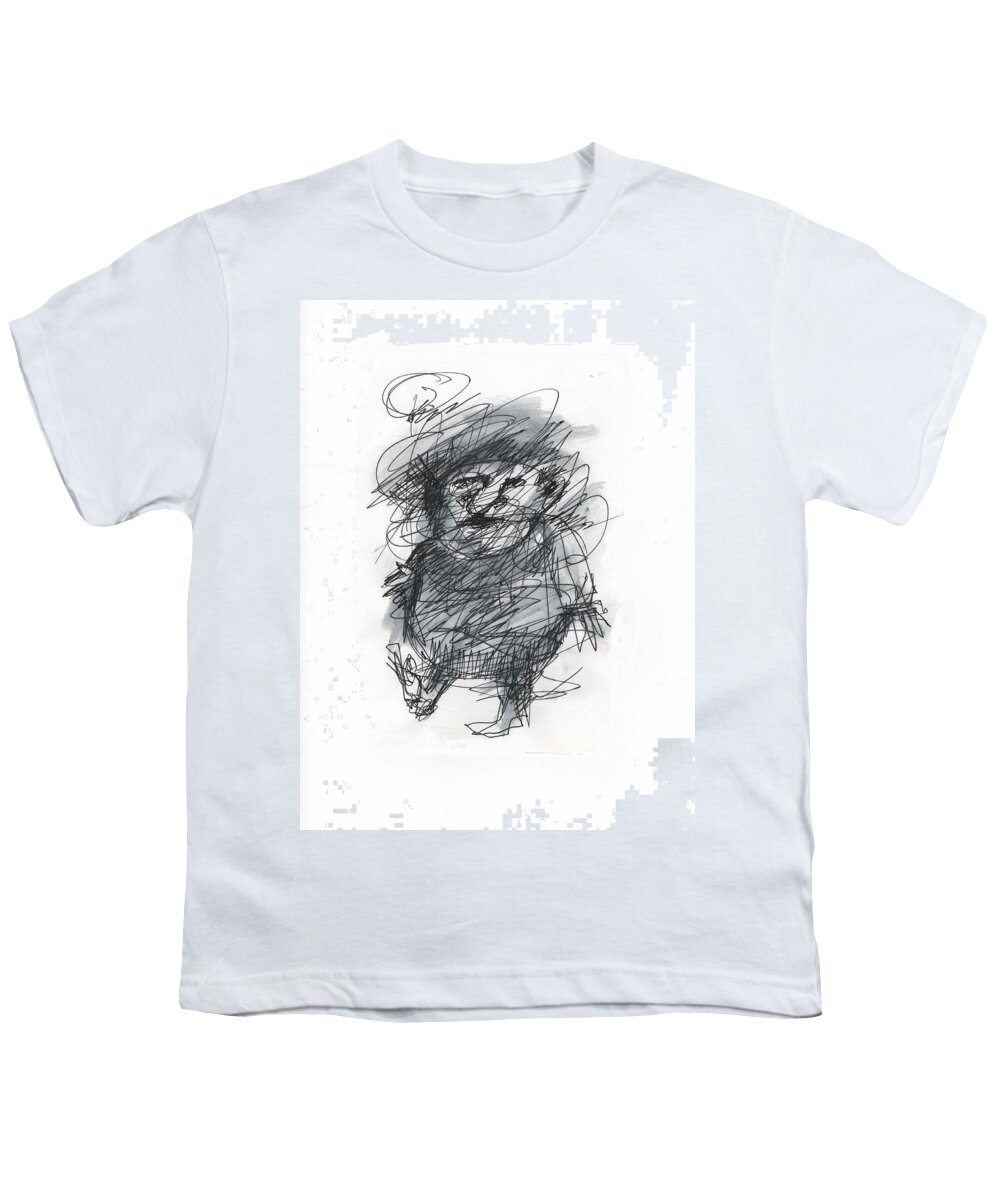  Youth T-Shirt featuring the painting Carlson by Maxim Komissarchik