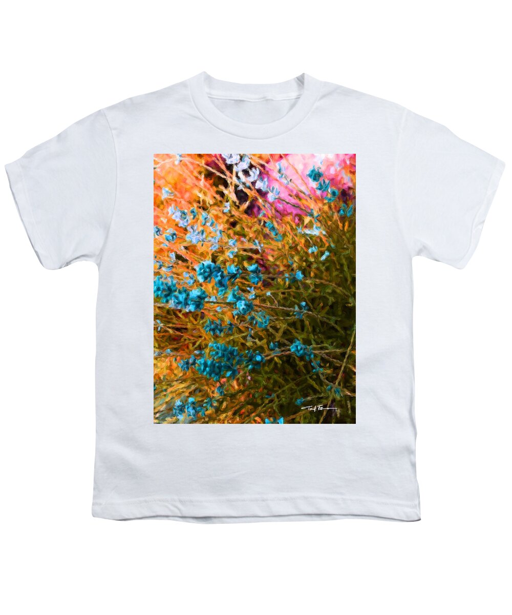 Floral Art Youth T-Shirt featuring the painting Carmela Laino by Trask Ferrero