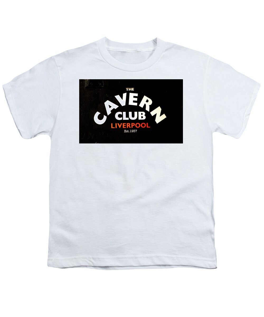  Youth T-Shirt featuring the photograph Cavern Club Logo, Liverpool by Marcy Wielfaert