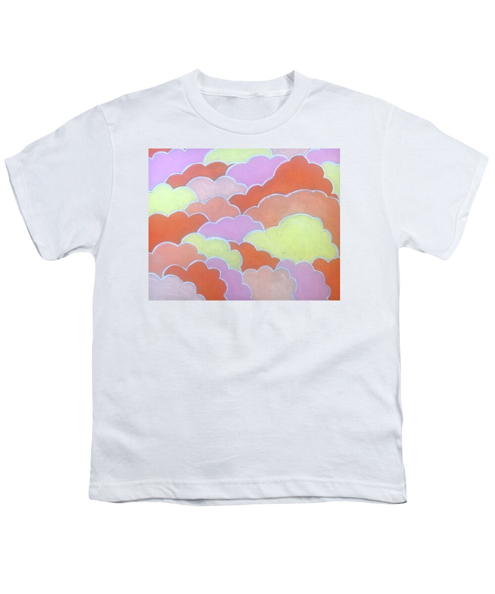  Youth T-Shirt featuring the painting Clouds by Jam Art