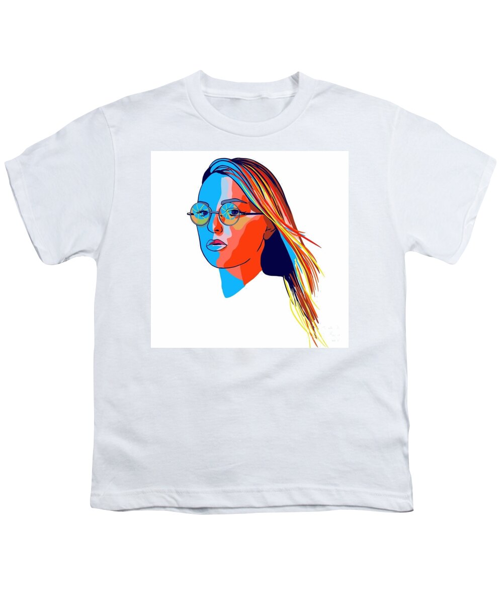 Color Youth T-Shirt featuring the digital art Color Wheel by Sara Becker
