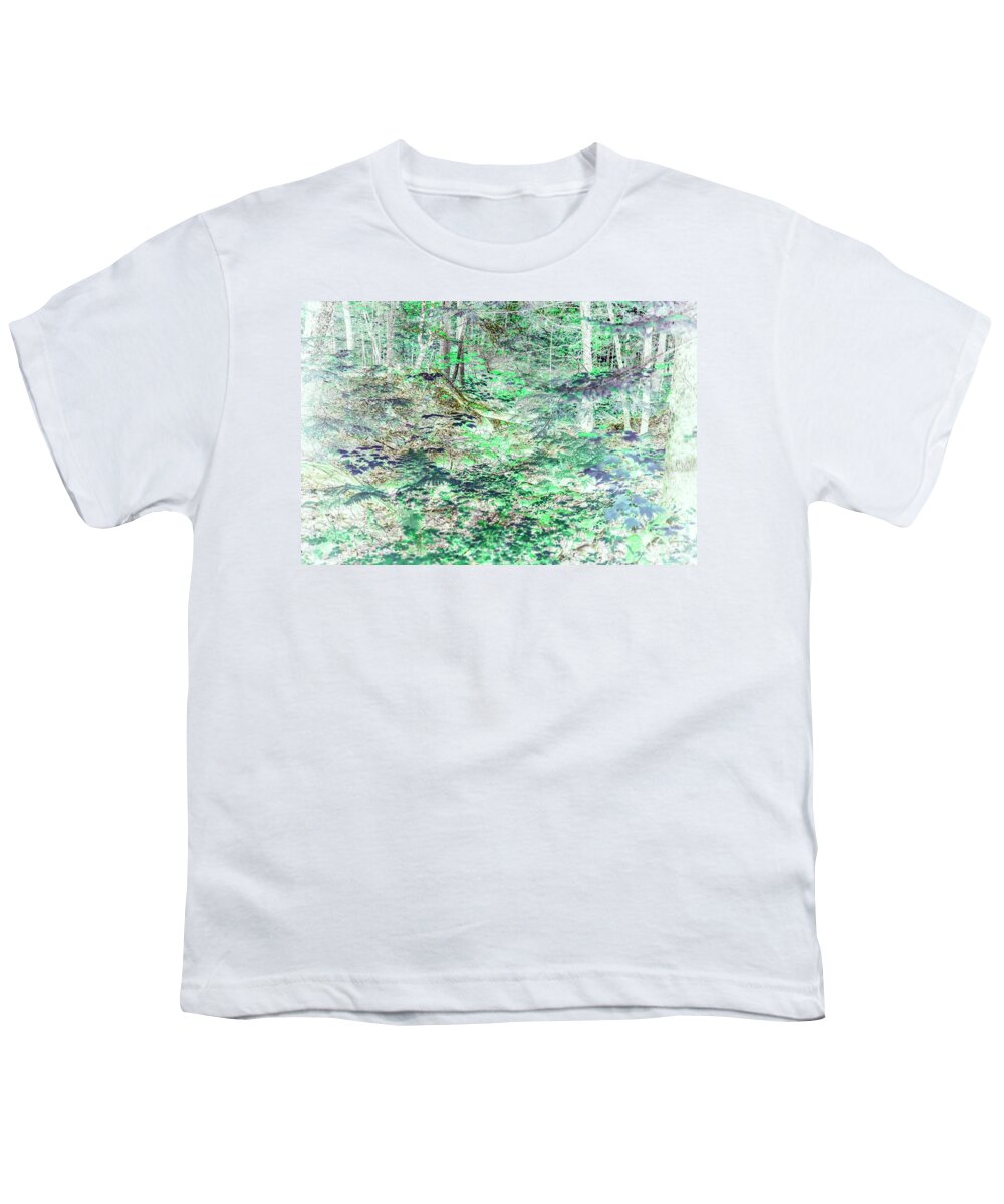 Trees Youth T-Shirt featuring the photograph Shades of Green Woodlands by Missy Joy