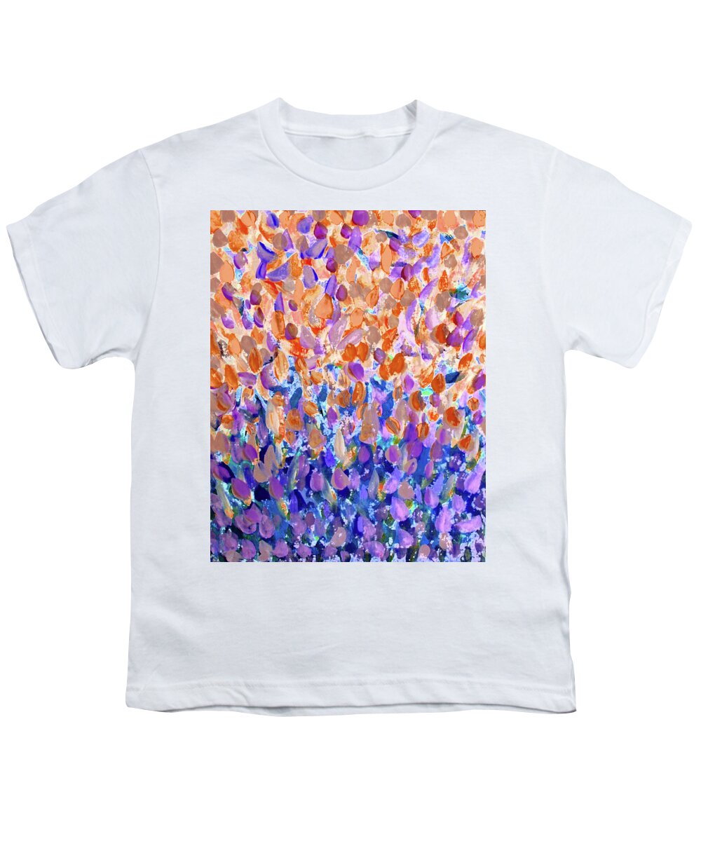 Orange Youth T-Shirt featuring the painting Colors of Sally by Corinne Carroll