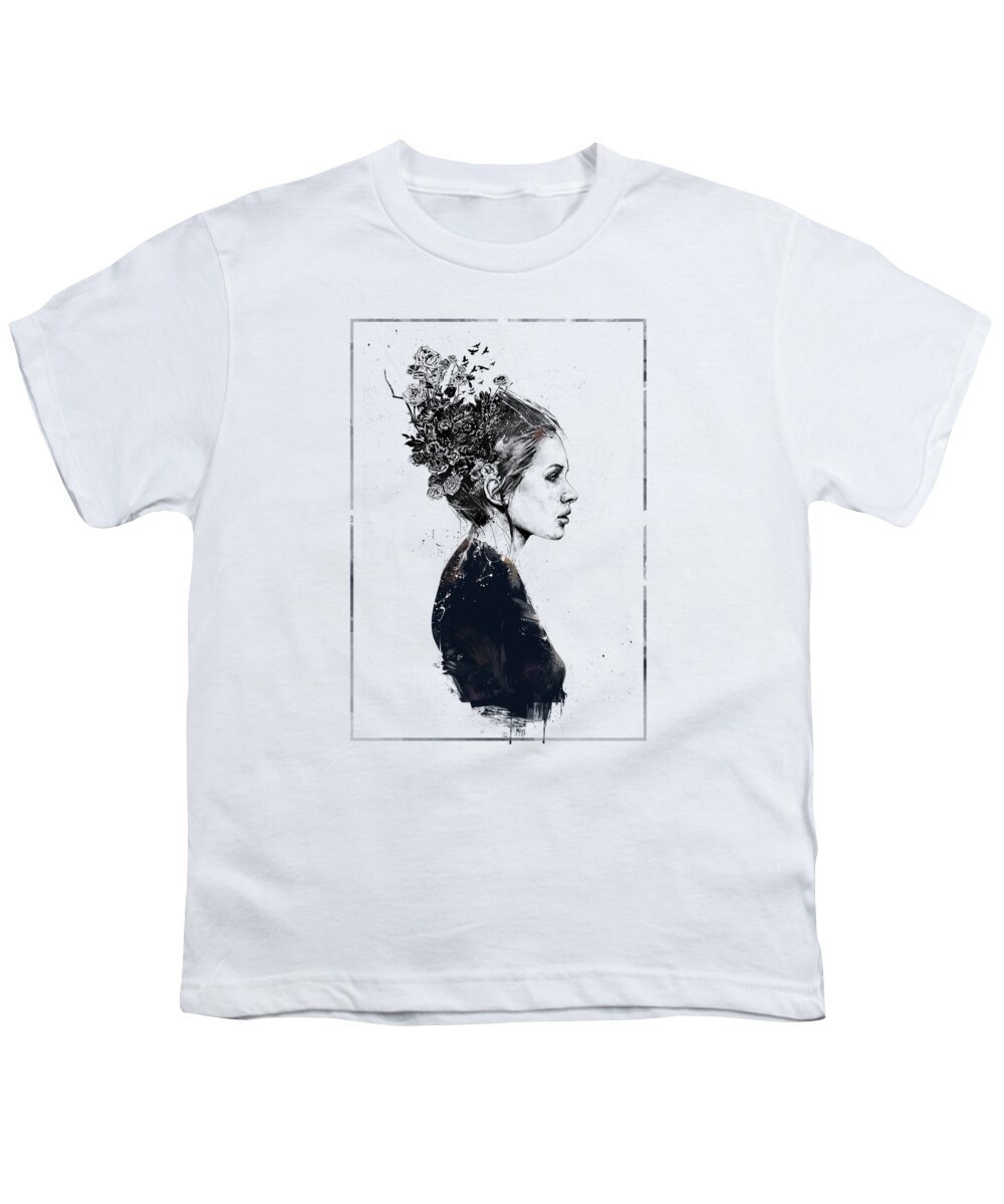 Girl Youth T-Shirt featuring the painting Coming home by Balazs Solti