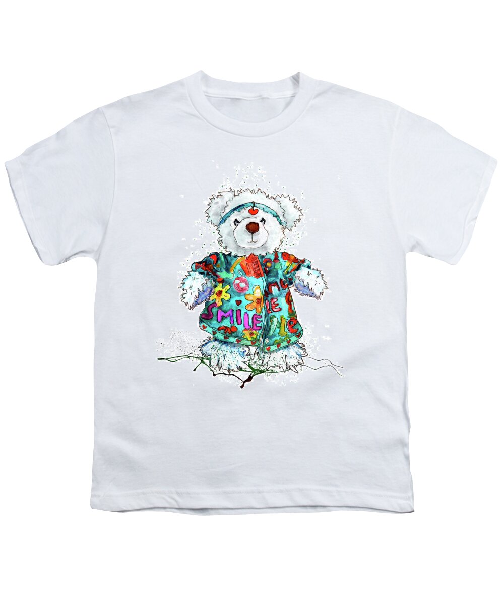 Bear Youth T-Shirt featuring the painting Corona by Miki De Goodaboom