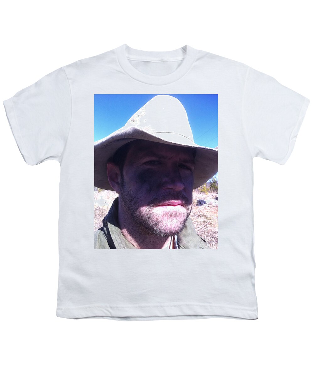 Cowboy Youth T-Shirt featuring the photograph Cowboy by Lee Darnell