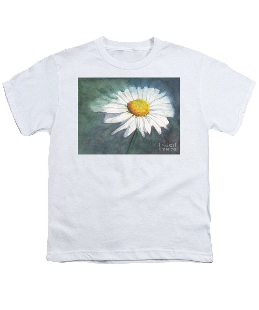 Daisy Youth T-Shirt featuring the painting Daisy by Vicki B Littell