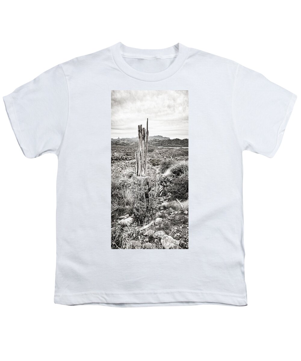 Saguaro Youth T-Shirt featuring the photograph Death of a Saguaro by Bonny Puckett