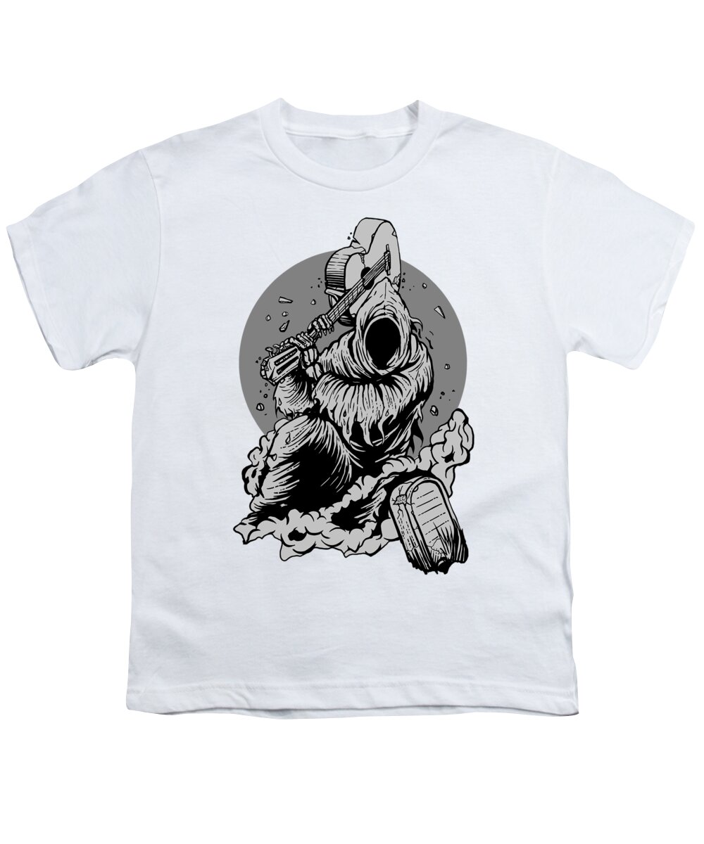 Angry Youth T-Shirt featuring the digital art Death to Rock by Long Shot