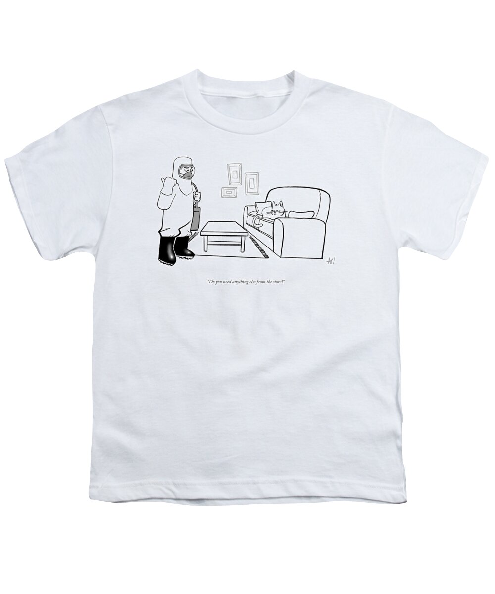 Do You Need Anything Else From The Store? Youth T-Shirt featuring the drawing Do You Need Anything? by Akeem Roberts