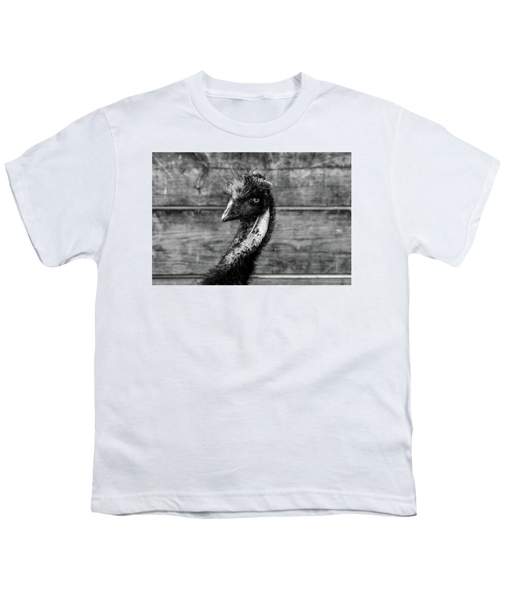 Emu Youth T-Shirt featuring the photograph Emu Portrait by Rose Guinther