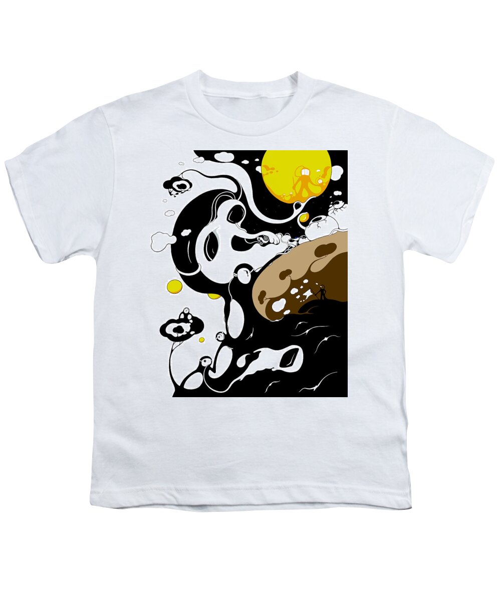 Space Youth T-Shirt featuring the digital art Escaping Annihilation by Craig Tilley