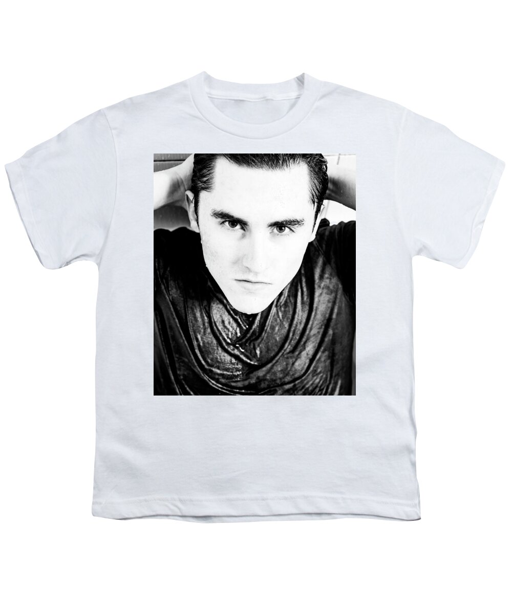 Ethan Youth T-Shirt featuring the photograph Ethan wet by Jim Whitley