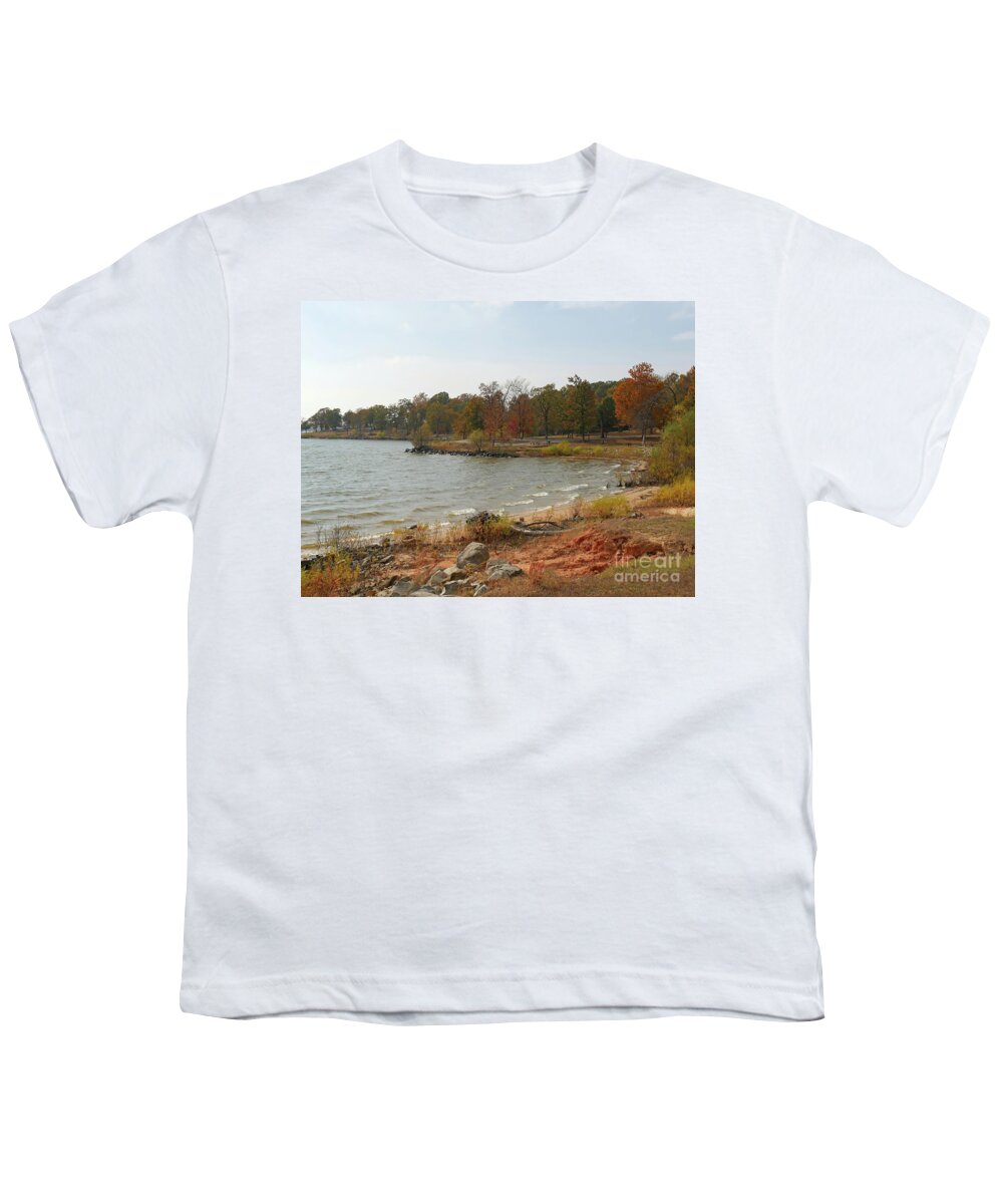 Eufala Youth T-Shirt featuring the photograph Eufala Lake in Autumn by On da Raks