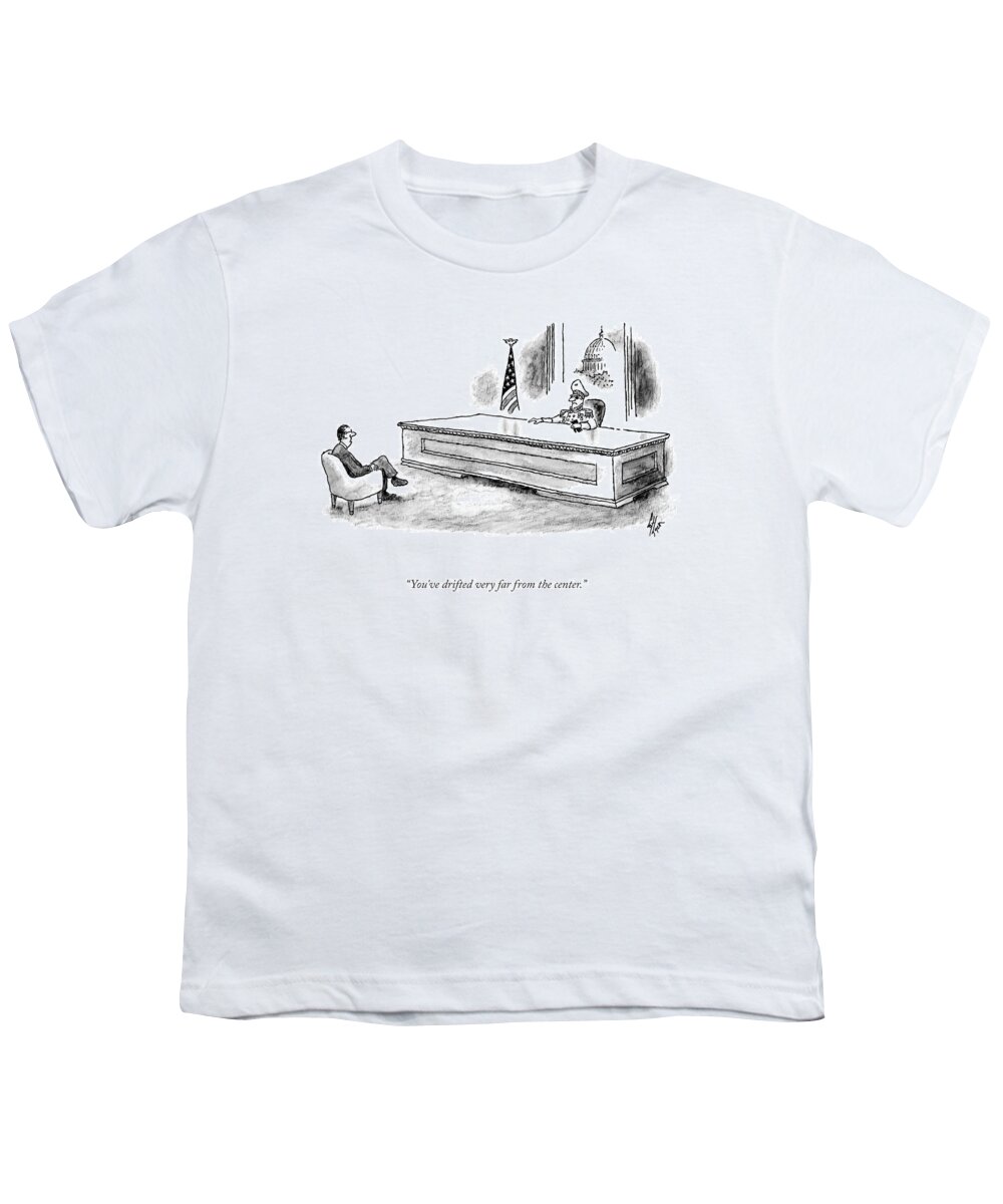 You've Drifted Very Far From The Center. Youth T-Shirt featuring the drawing Far From The Center by Frank Cotham