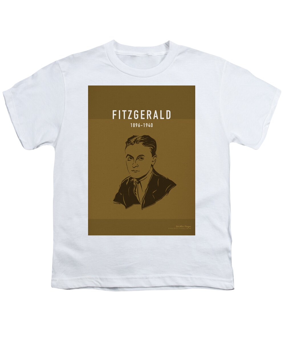 Jeg mistede min vej Citere friktion Fitzgerald Great Writers Series 013 Youth T-Shirt by Design Turnpike -  Pixels